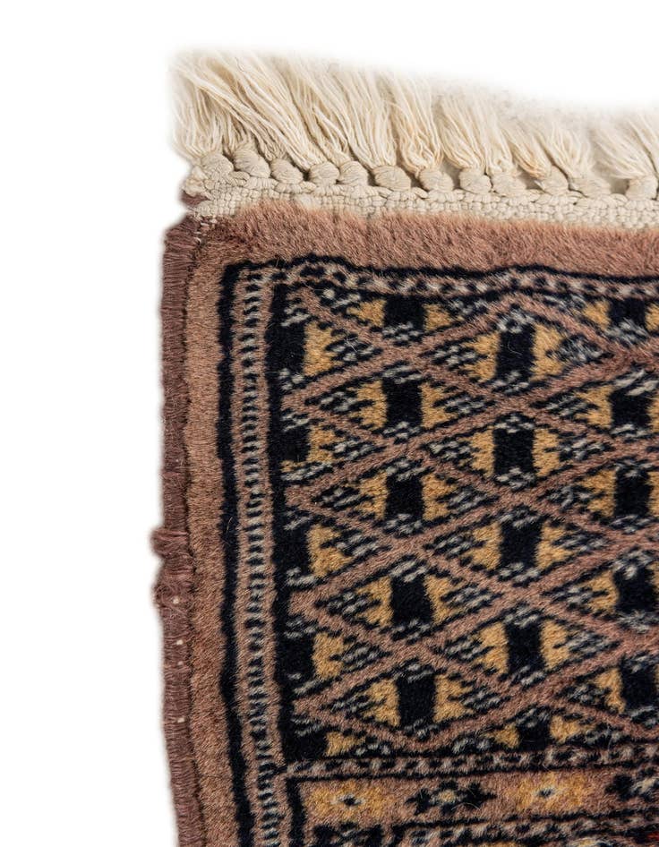 Detail image of 2' 7 x 4' 1  Hand Knotted Bokhara Oriental Wool Rug