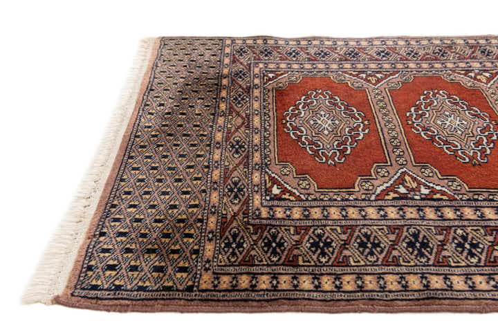 2' 7 x 4' 1 Hand Knotted Bokhara Oriental Wool Rug