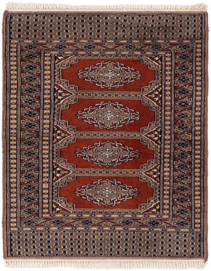 Detail image of 2' 7 x 4' 1 Hand Knotted Bokhara Oriental Wool Rug