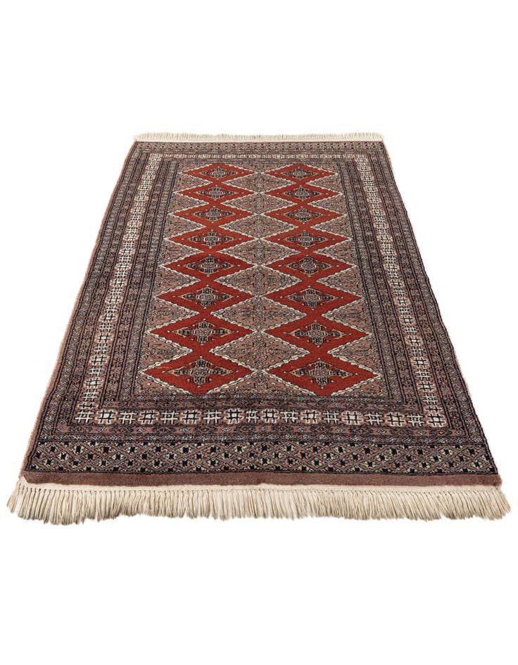 Detail image of 3' 1 x 4' 9 Hand Knotted Bokhara Oriental Wool Rug