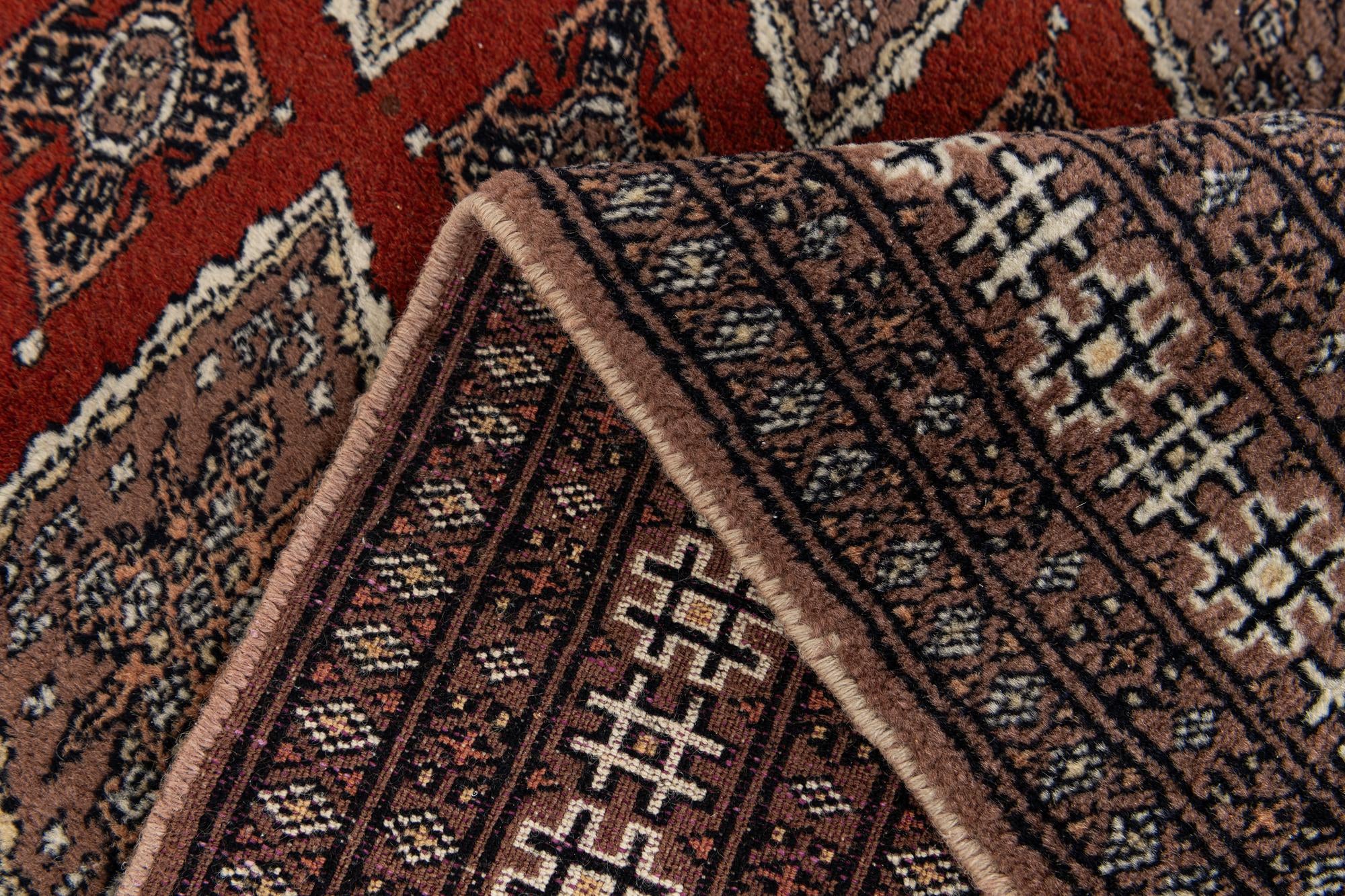 3' 1 x 4' 9 Hand Knotted Bokhara Oriental Wool Rug