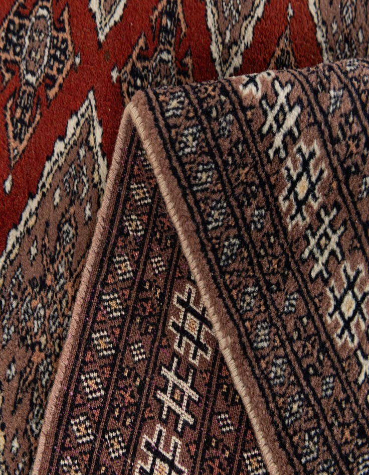 Detail image of 3' 1 x 4' 9  Hand Knotted Bokhara Oriental Wool Rug