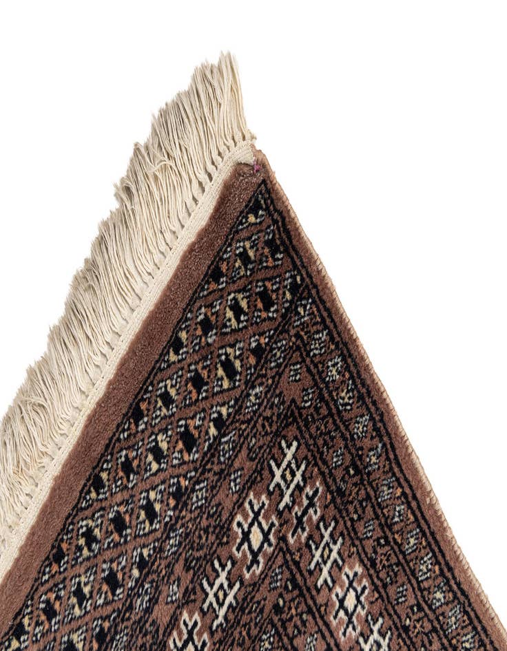 Detail image of 3' 1 x 4' 9  Hand Knotted Bokhara Oriental Wool Rug