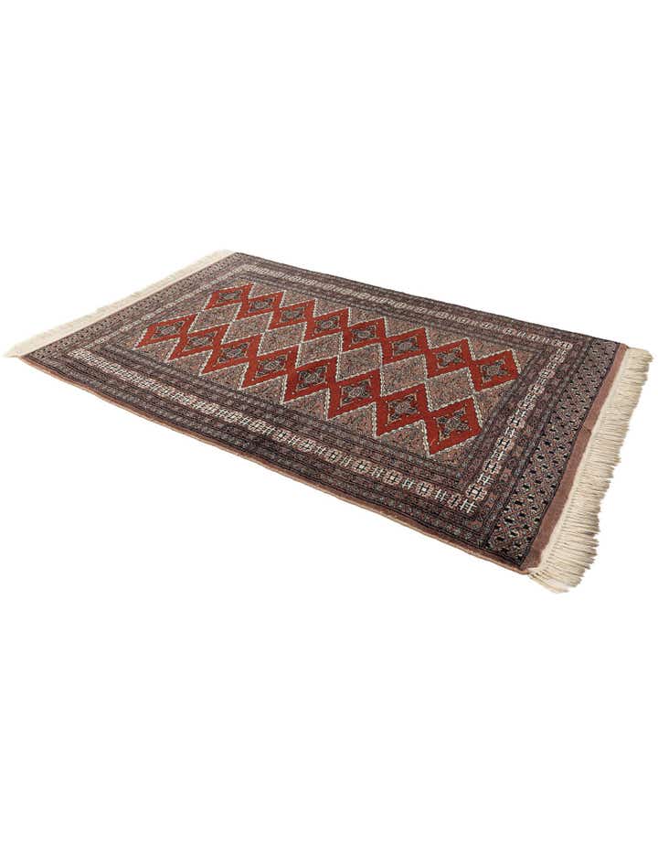 3' 1 x 4' 9 Hand Knotted Bokhara Oriental Wool Rug