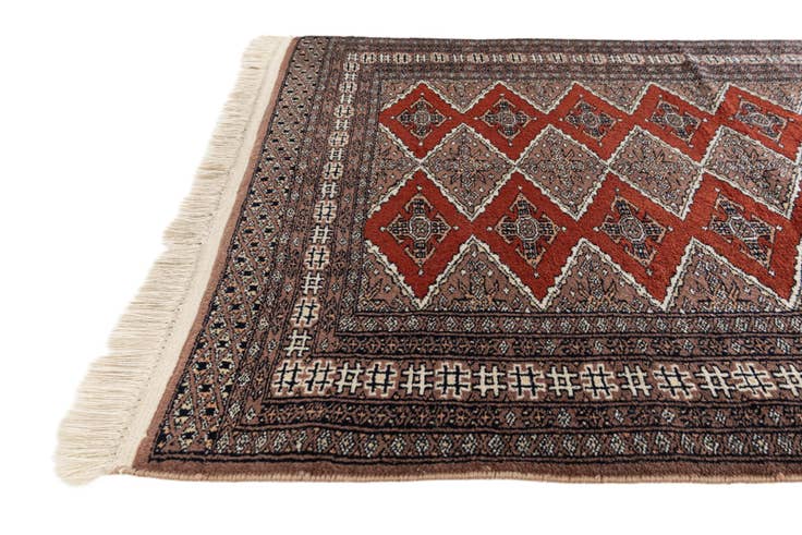 Detail image of 3' 1 x 4' 9 Hand Knotted Bokhara Oriental Wool Rug