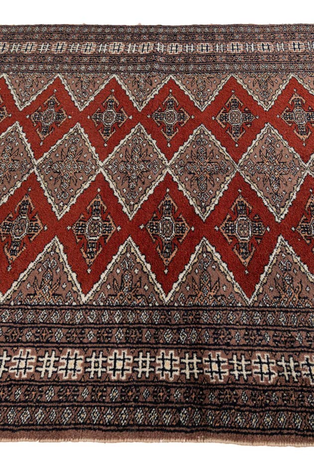Detail image of 3' 1 x 4' 9 Hand Knotted Bokhara Oriental Wool Rug