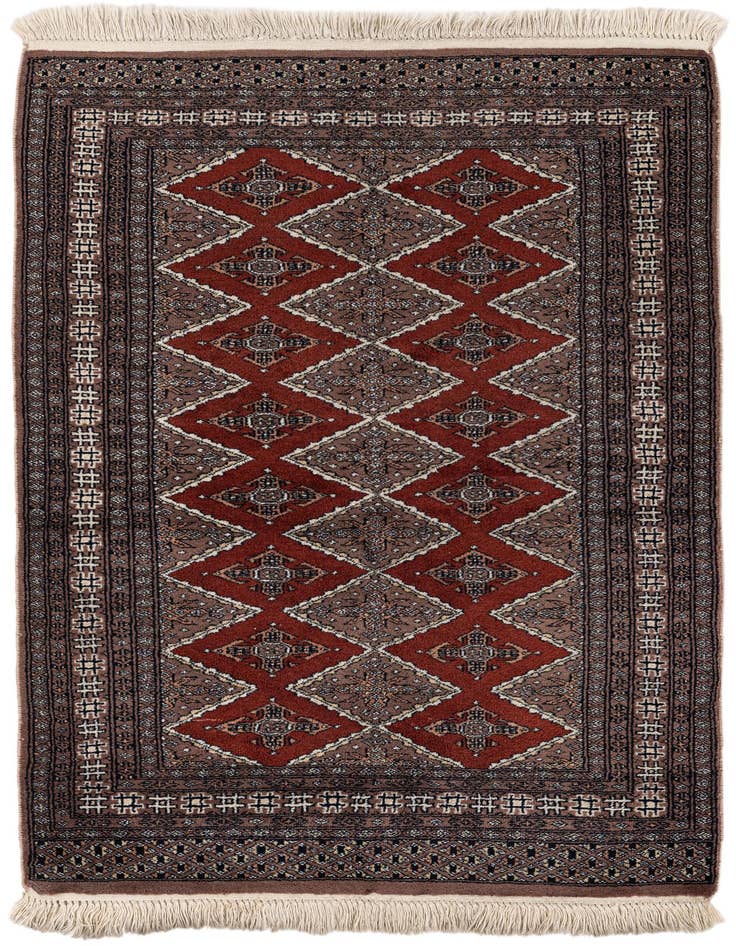 Detail image of 3' 1 x 4' 9 Hand Knotted Bokhara Oriental Wool Rug