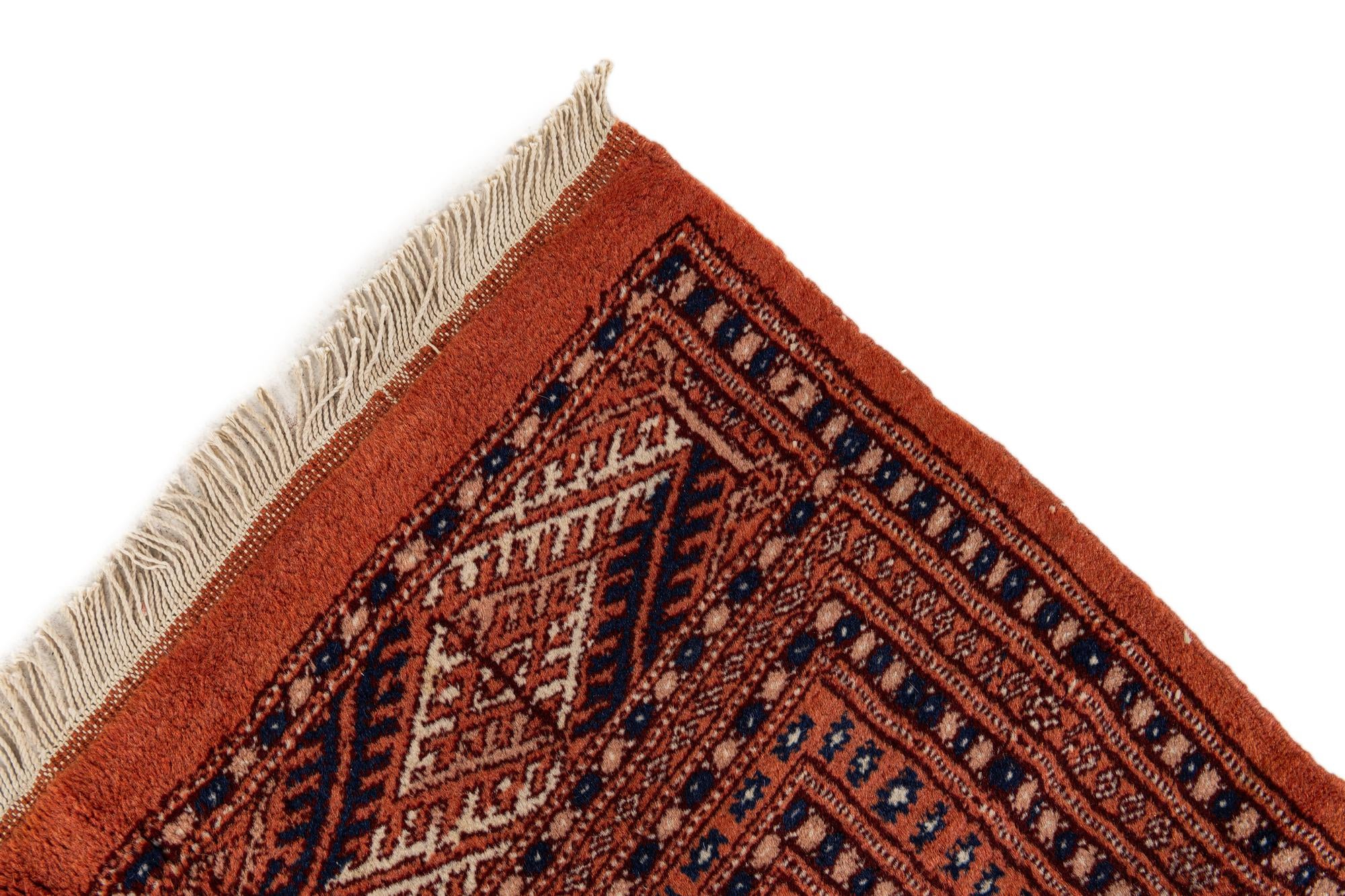 6' 3 x 10' 1 Hand Knotted Bokhara Oriental Wool Rug
