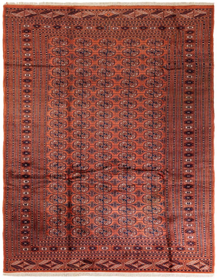 Detail image of 6' 3 x 10' 1 Hand Knotted Bokhara Oriental Wool Rug