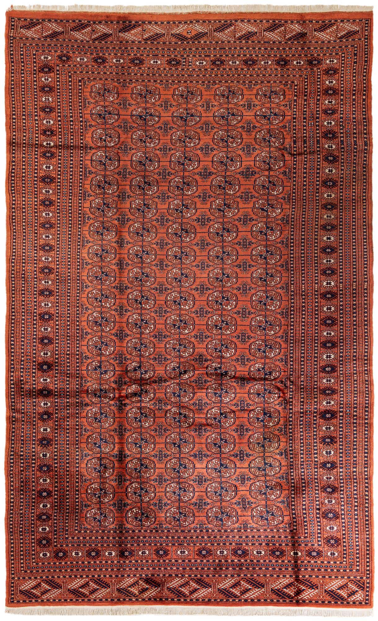 6' 3 x 10' 1 Hand Knotted Bokhara Oriental Wool Rug