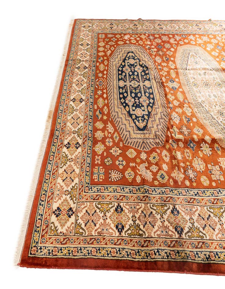 Detail image of 8' 5 x 10'  Hand Knotted Bokhara Oriental Wool Rug