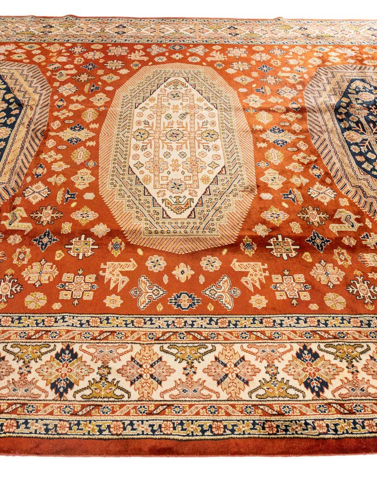 Detail image of 8' 5 x 10'  Hand Knotted Bokhara Oriental Wool Rug