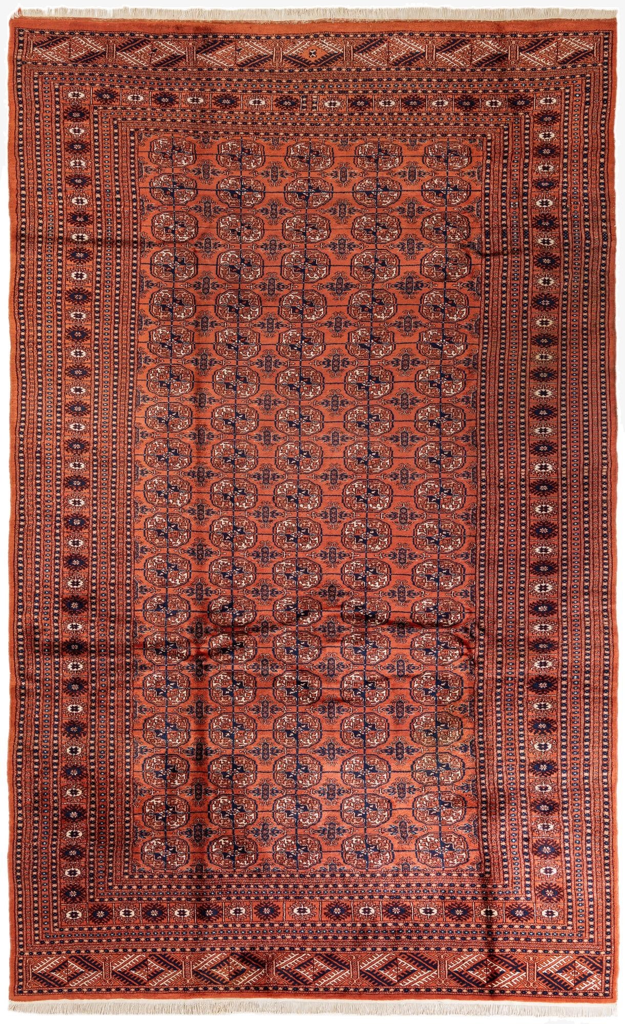 6' 3 x 10' 1  Hand Knotted Bokhara Oriental Wool Rug