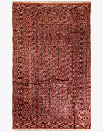 6' 3 x 10' 1 Hand Knotted Bokhara Oriental Wool Rug