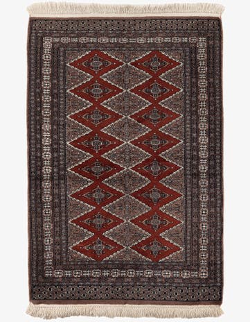 3' 1 x 4' 9 Hand Knotted Bokhara Oriental Wool Rug