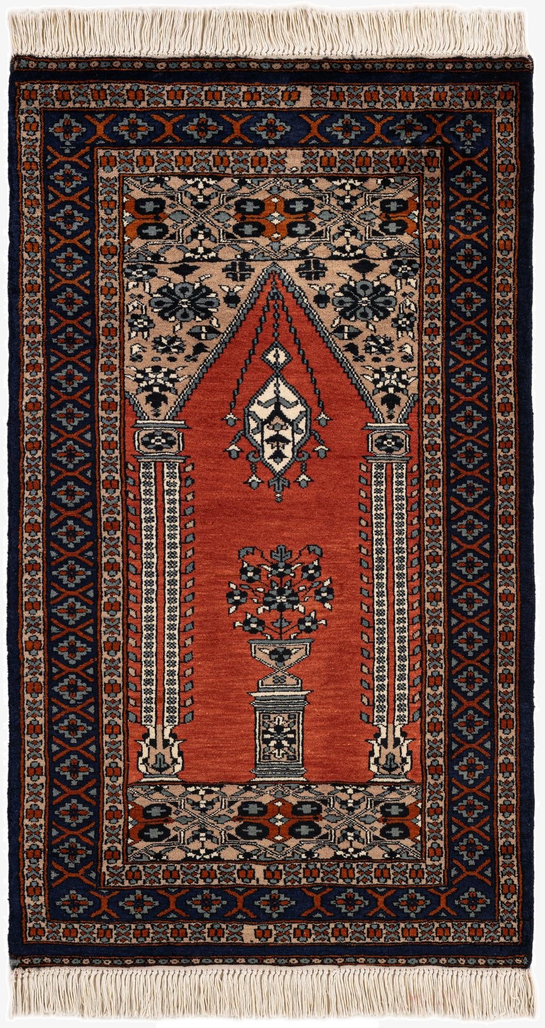 2' 7 x 4' 5  Hand Knotted Bokhara Oriental Wool Rug