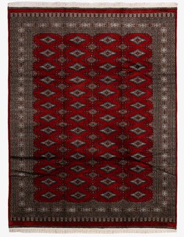 7' 4 x 9' 8 Hand Knotted Bokhara Oriental Wool Rug