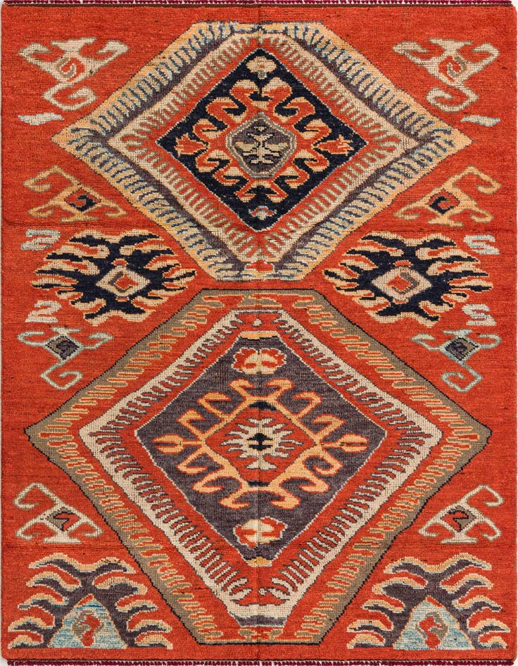 Detail image of 5' 6 x 8' 4 Hand Knotted Darya Wool Rug