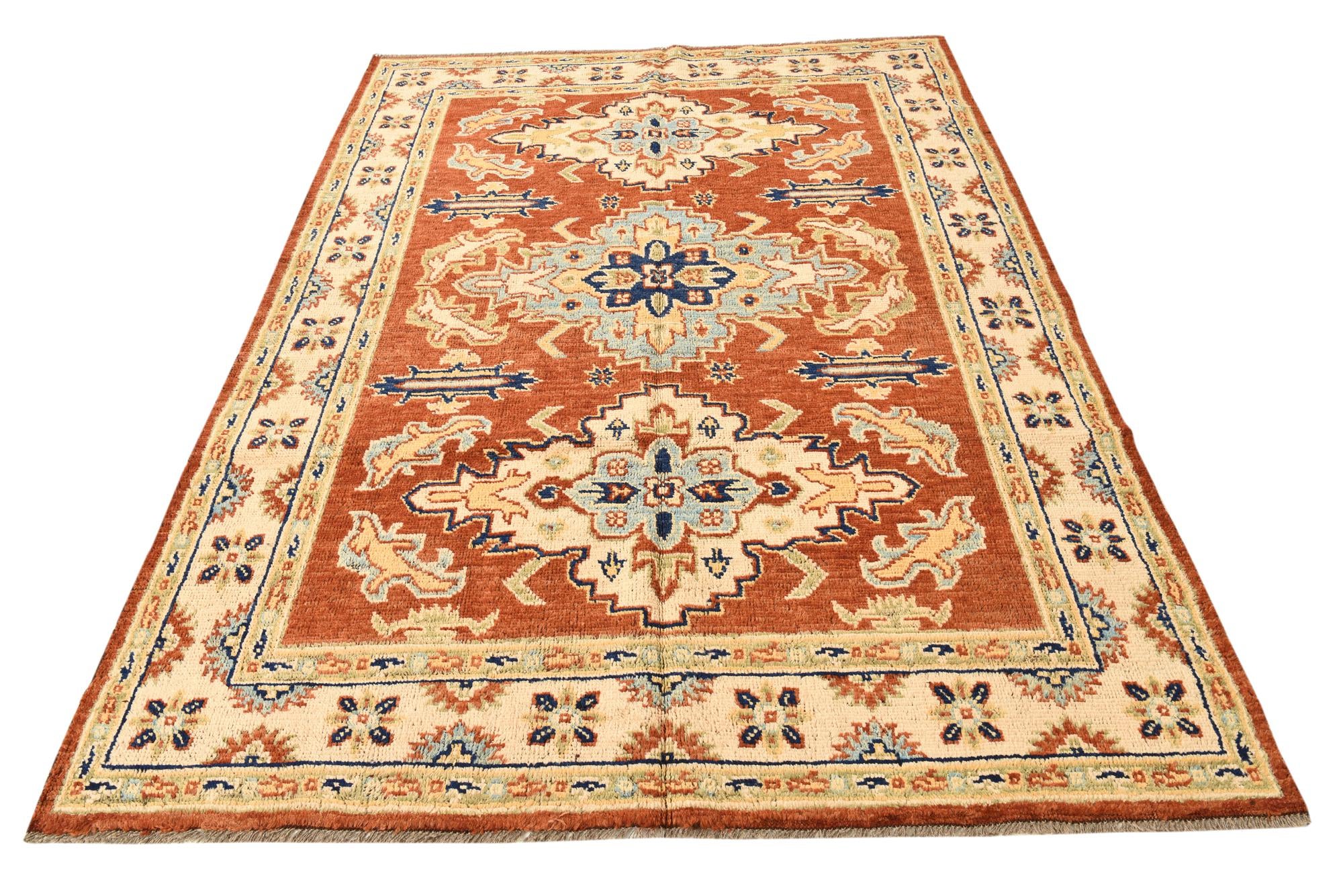 5' 8 x 7' 10 Hand Knotted Darya Wool Rug