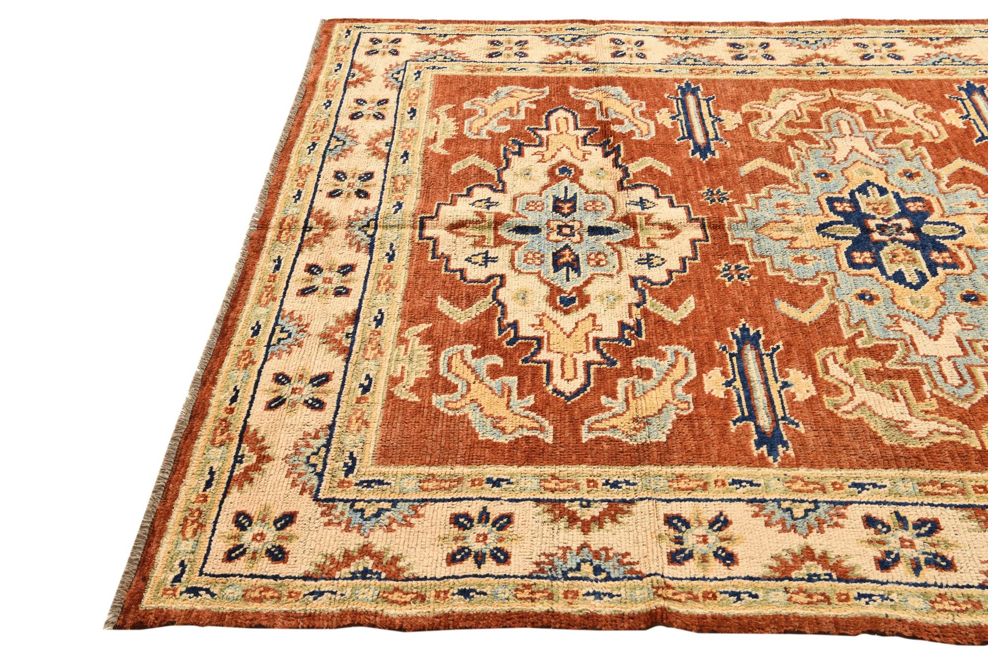5' 8 x 7' 10 Hand Knotted Darya Wool Rug