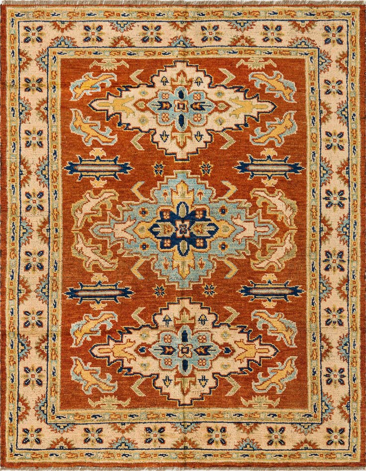 Detail image of 5' 8 x 7' 10 Hand Knotted Darya Wool Rug