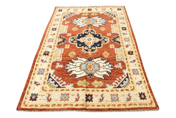 4' 1 x 6' 3 Hand Knotted Darya Wool Rug
