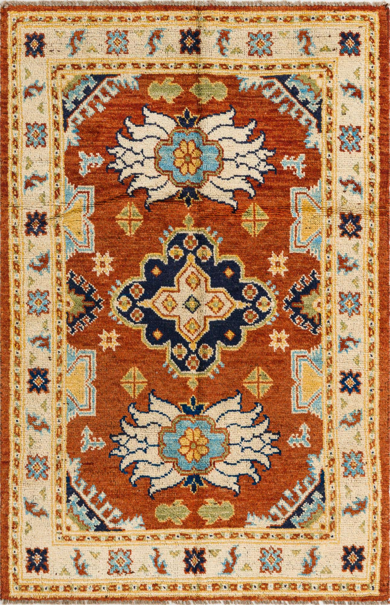 4' 1 x 6' 3 Hand Knotted Darya Wool Rug