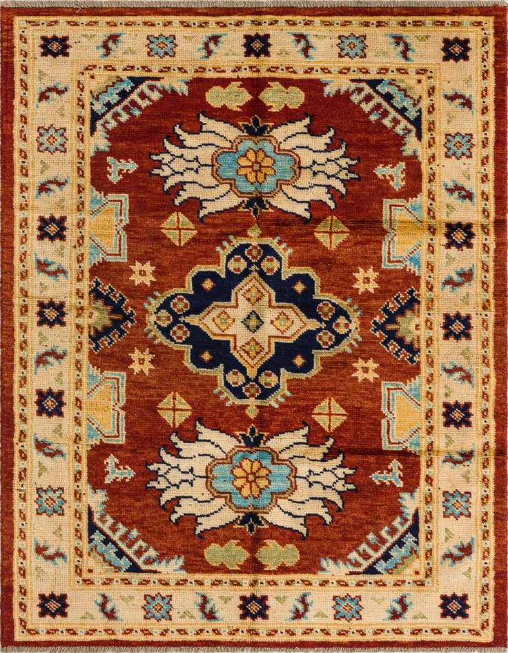 Detail image of 4' 2 x 6' Hand Knotted Darya Wool Rug