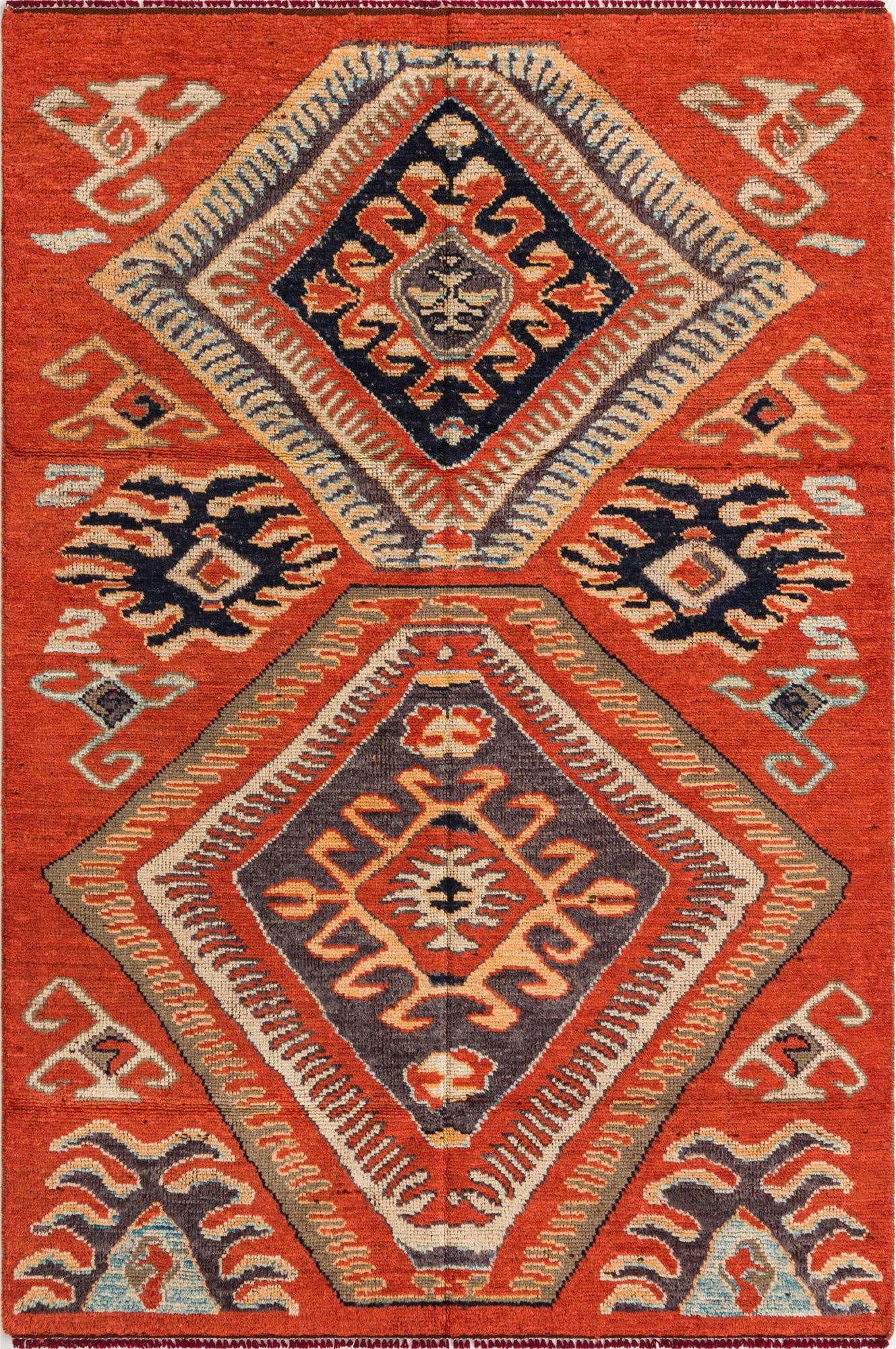 5' 6 x 8' 4  Hand Knotted Darya Wool Rug