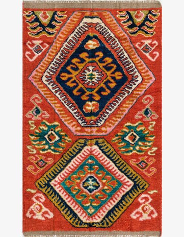 3' 9 x 6' 5 Hand Knotted Darya Wool Rug