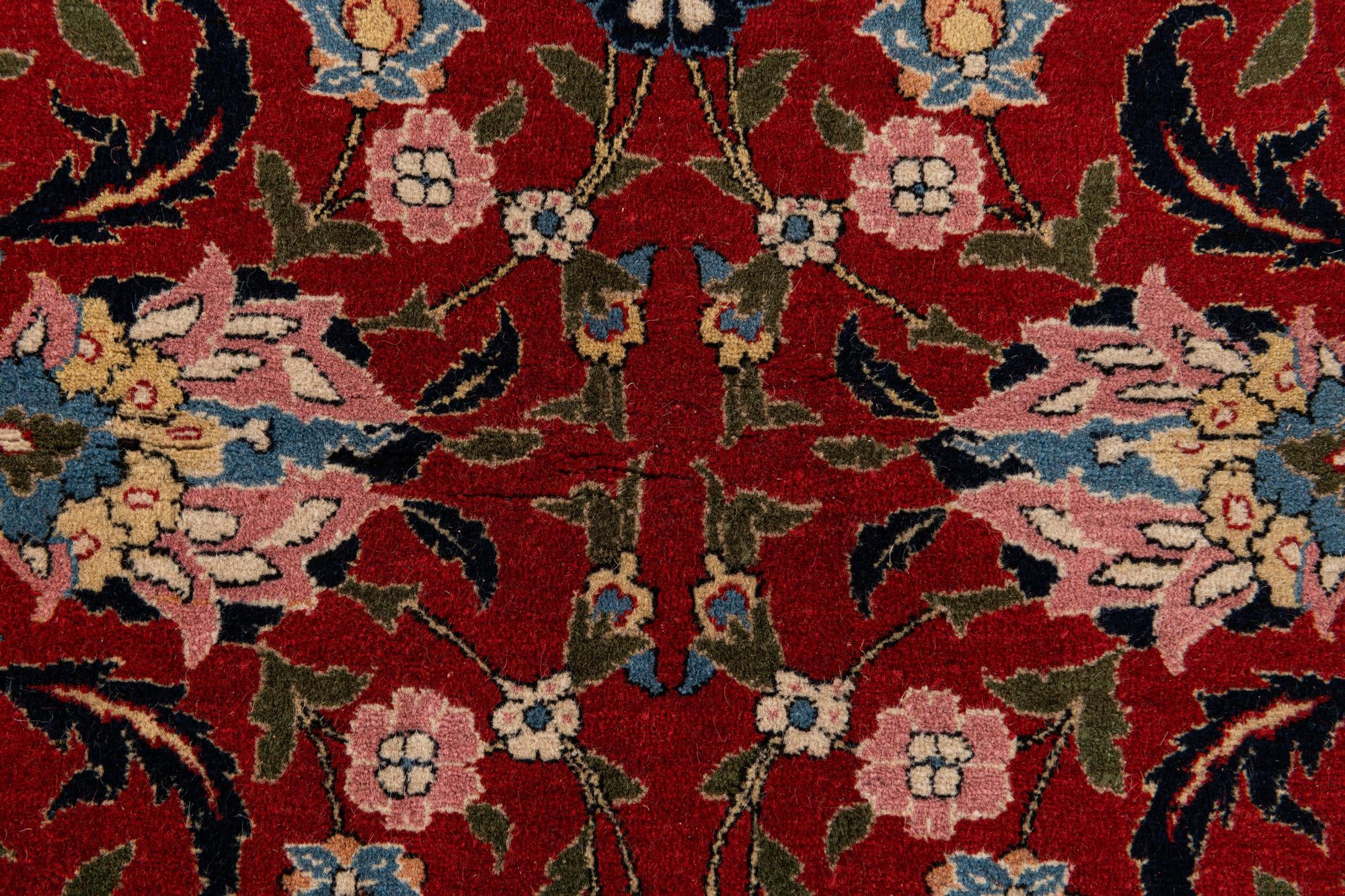 6' 2 x 9' 1 Hand Knotted Farahan Oriental Wool Rug