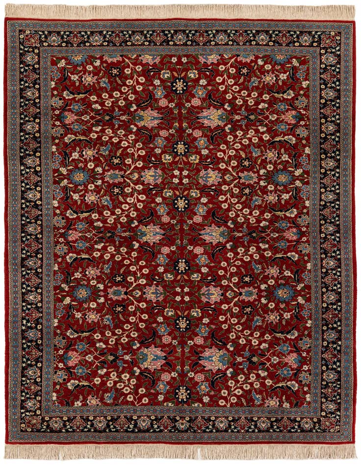 Detail image of 6' 2 x 9' 1 Hand Knotted Farahan Oriental Wool Rug