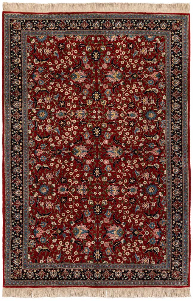 6' 2 x 9' 1 Hand Knotted Farahan Oriental Wool Rug