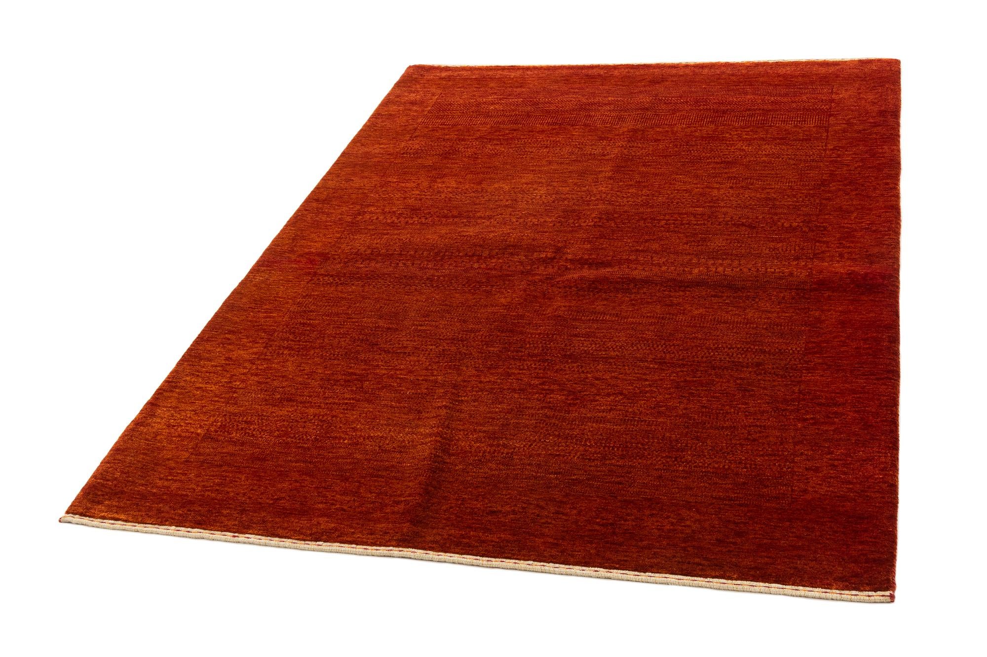 4' 10 x 6' 9 Hand Knotted Gabbeh Wool Rug