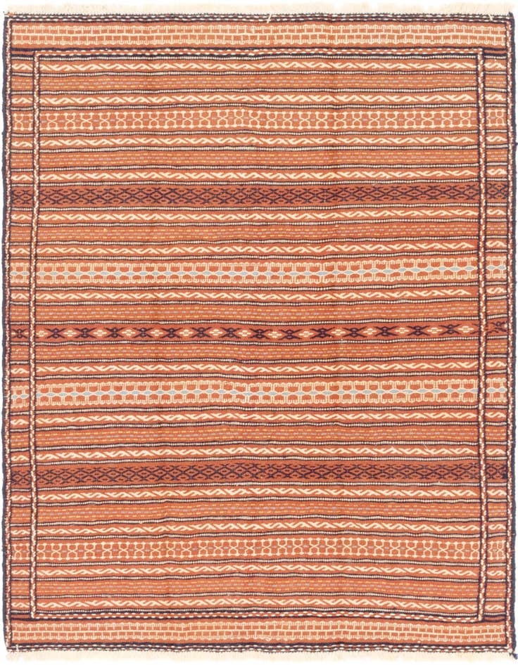 Detail image of 4' 10 x 6' 6 Hand Knotted Ghoochan Persian Wool Rug