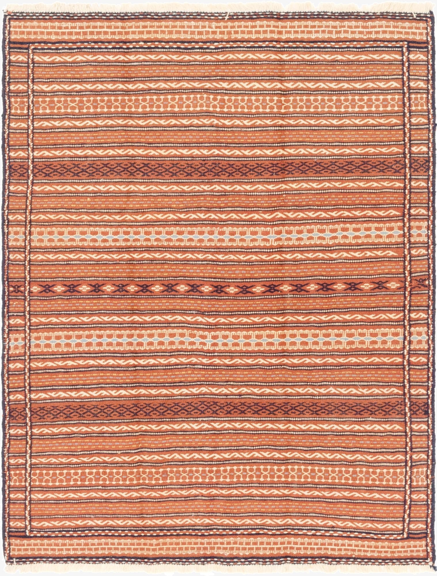 4' 10 x 6' 6  Hand Knotted Ghoochan Persian Wool Rug