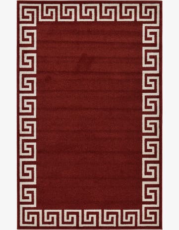 Terracotta Greek Key Rug