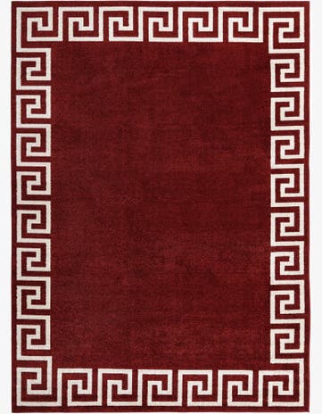 Terracotta Greek Key Rug