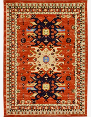 Terracotta Heris Rug