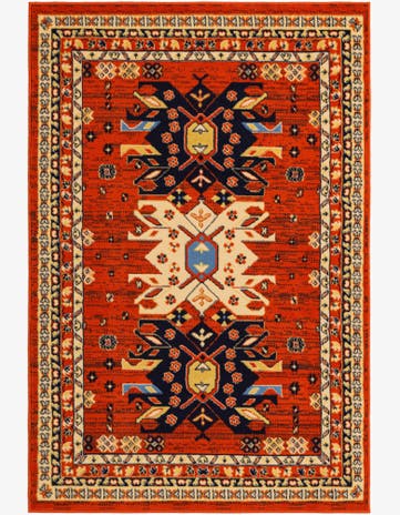 Terracotta Heris Rug