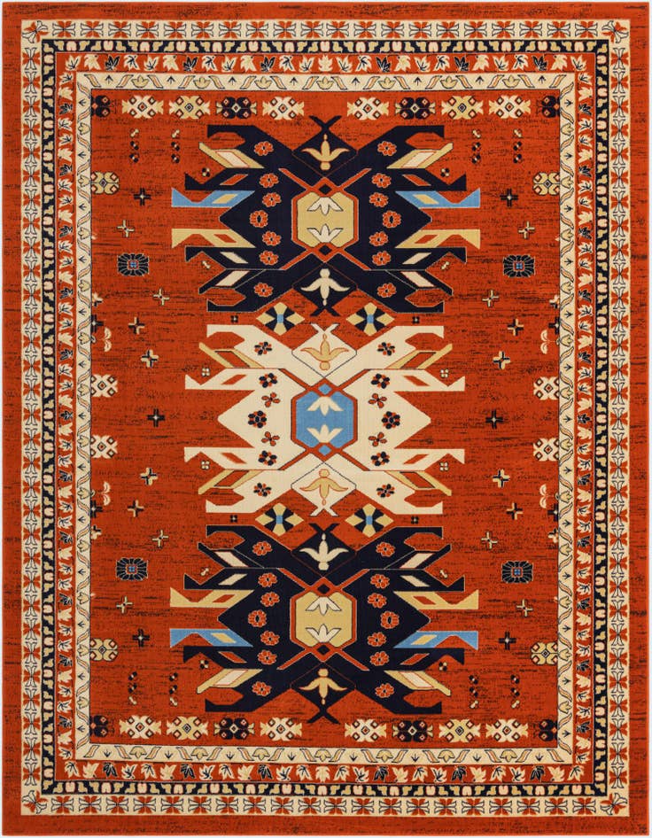Detail image of 10' x 13' Heriz Design Rug