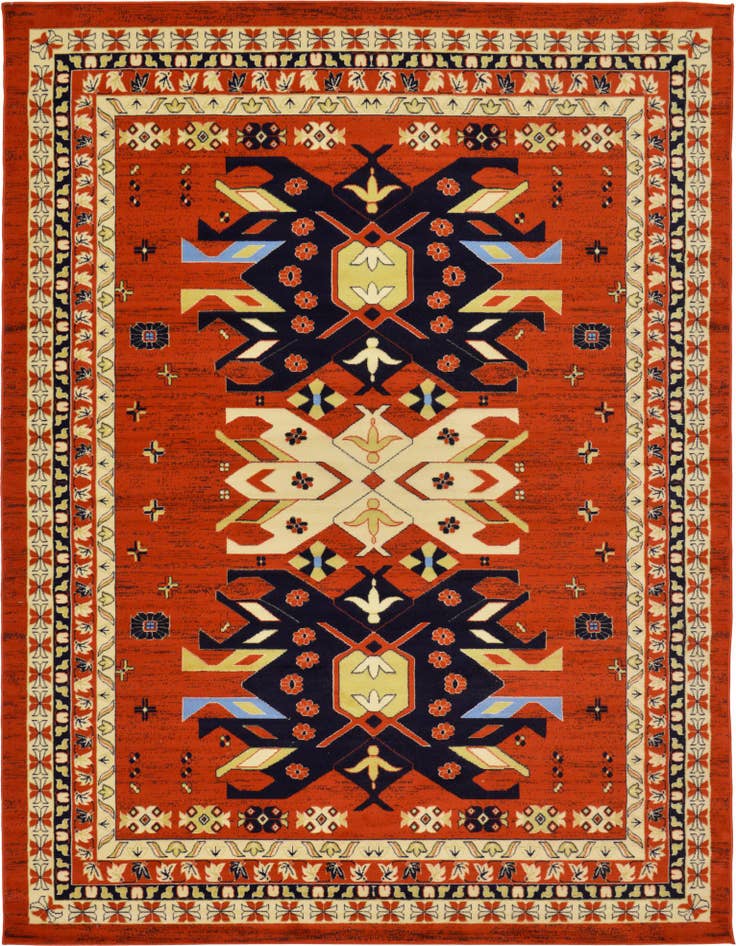 Detail image of 9' x 12' Heriz Design Rug