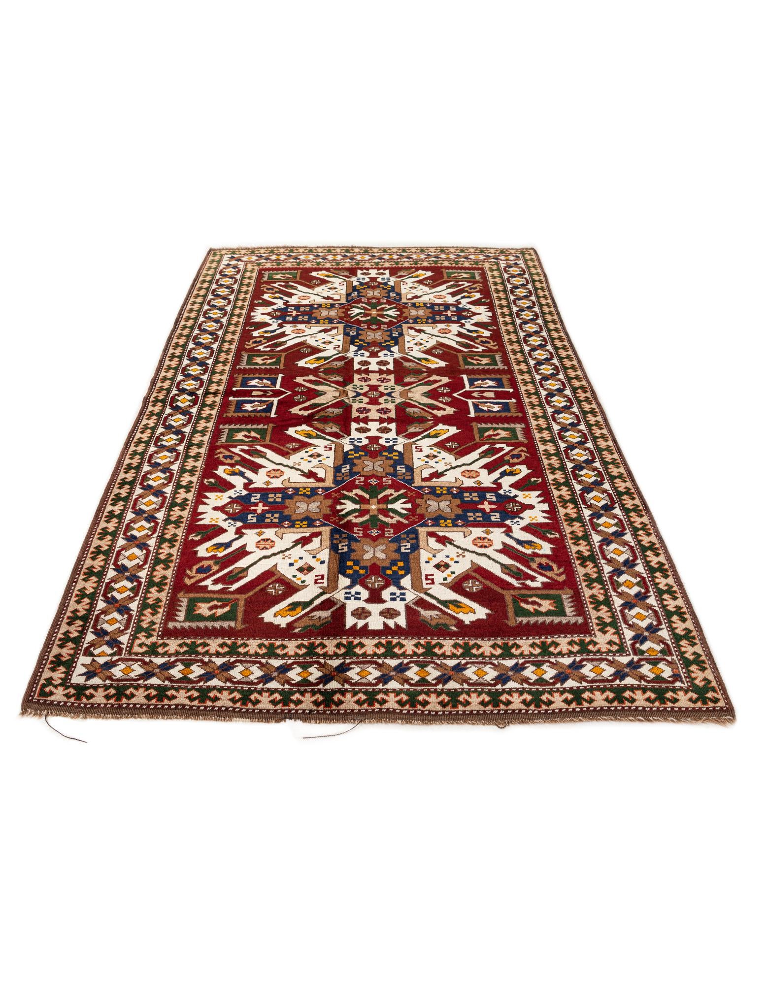 145cm x 225cm anudado a mano Heriz Alfombra Lana