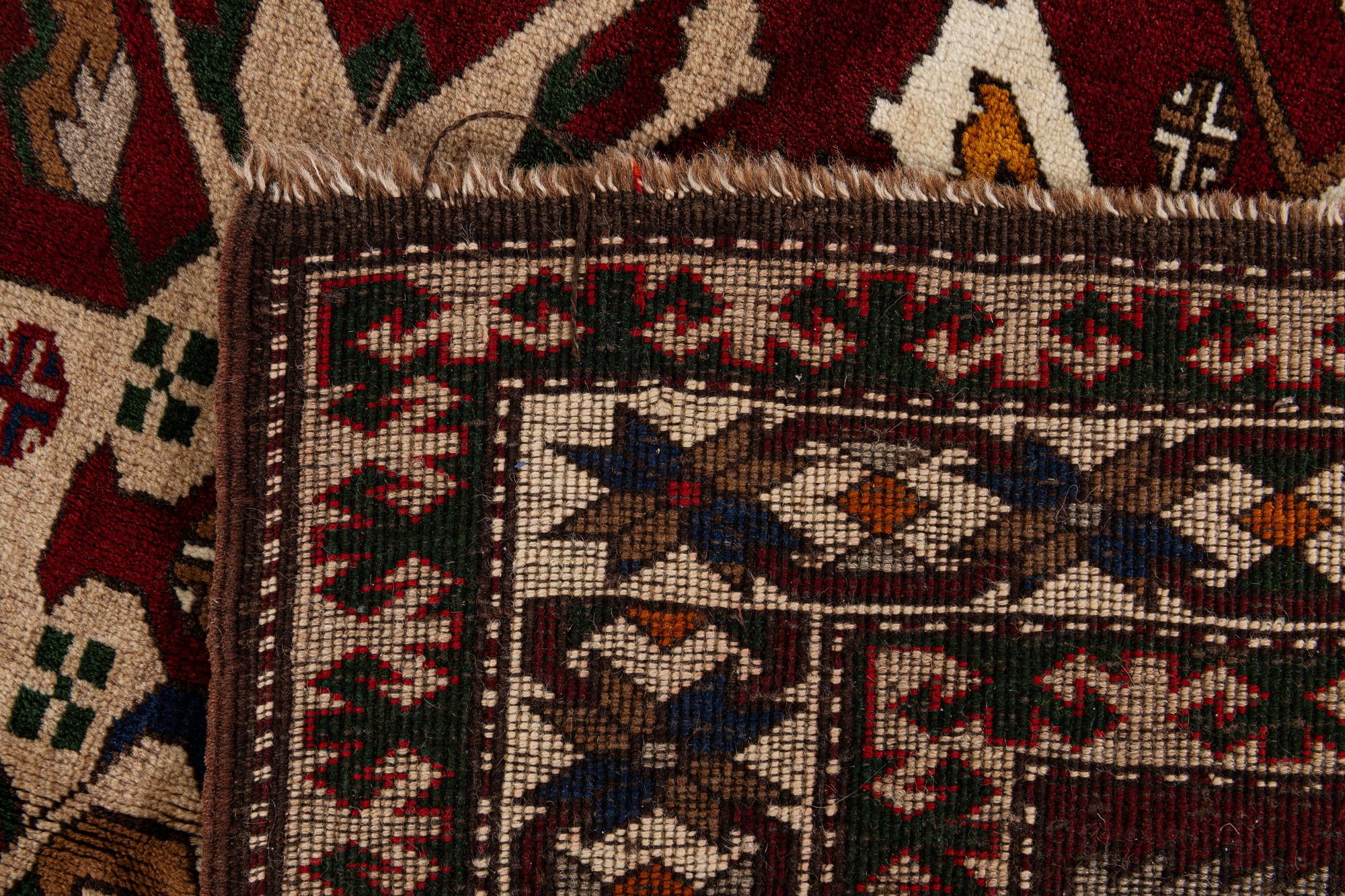 145cm x 225cm anudado a mano Heriz Alfombra Lana
