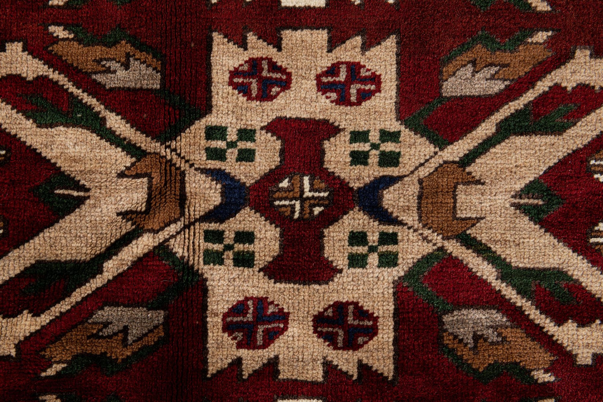 145cm x 225cm anudado a mano Heriz Alfombra Lana