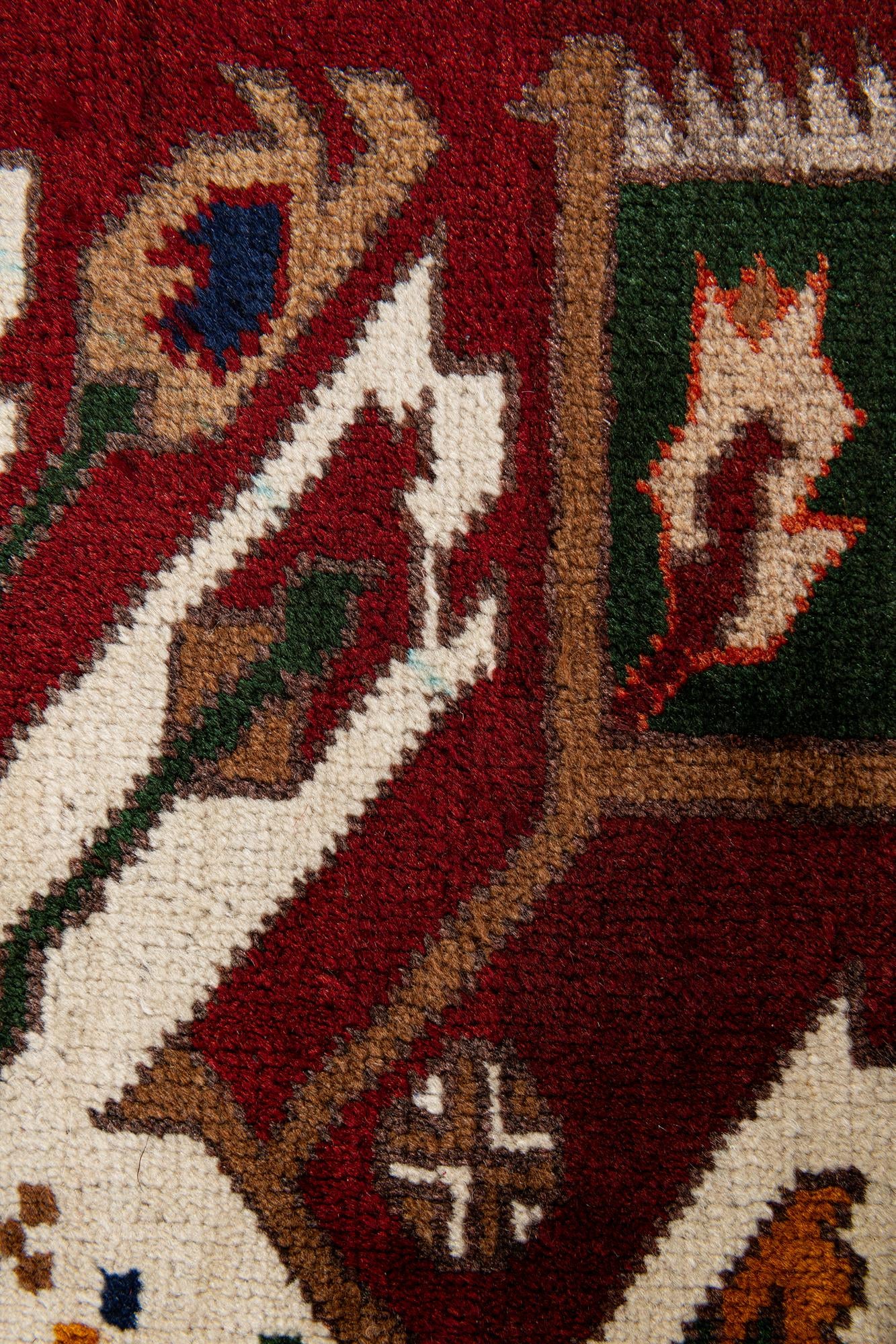 145cm x 225cm anudado a mano Heriz Alfombra Lana
