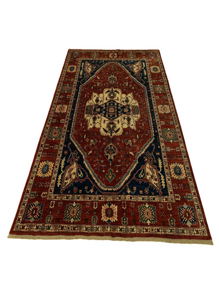 Detail image of 6' 8 x 9' 9 Hand Knotted Heriz Rug
