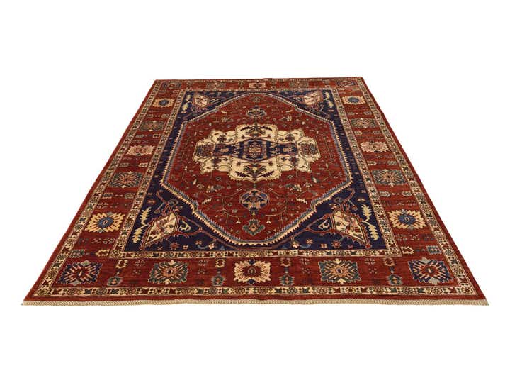6' 8 x 9' 9 Hand Knotted Heriz Rug