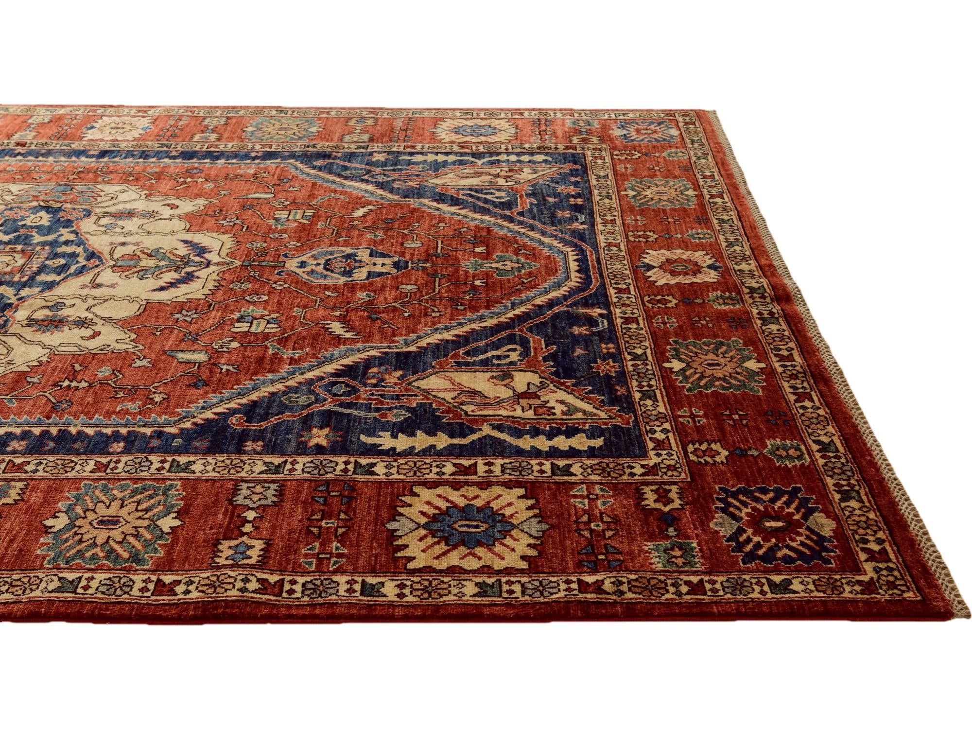 6' 8 x 9' 9 Hand Knotted Heriz Rug