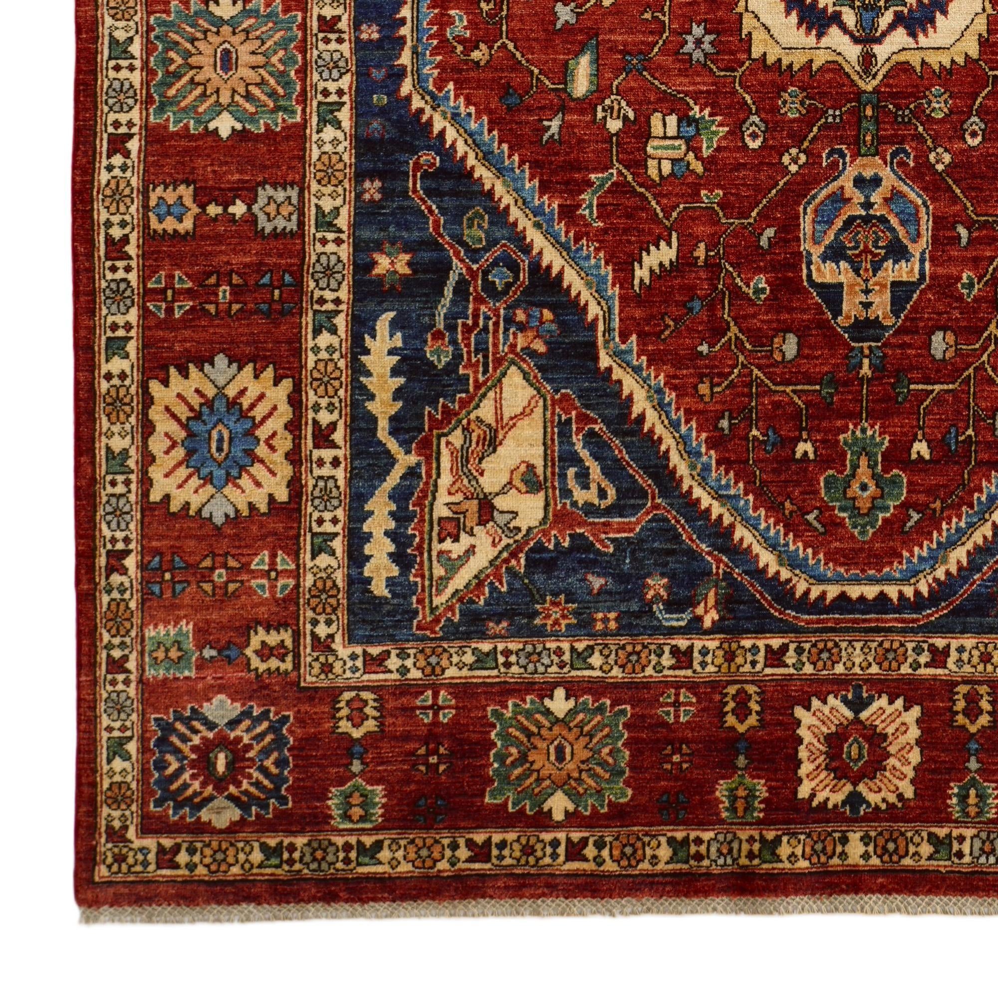 6' 8 x 9' 9 Hand Knotted Heriz Rug